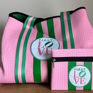 *Sorority Members Only* NARC Neoprene Tote Bag with Pouch